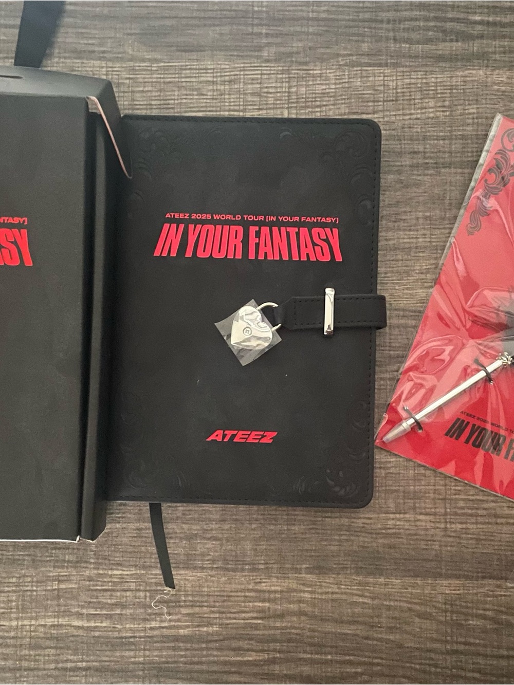 'In Your Fantasy' Black Tablet/Journal Cover with Red Logo